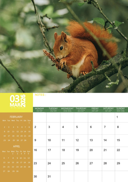 Squirrel Calendar 2026 – M-PRA Range