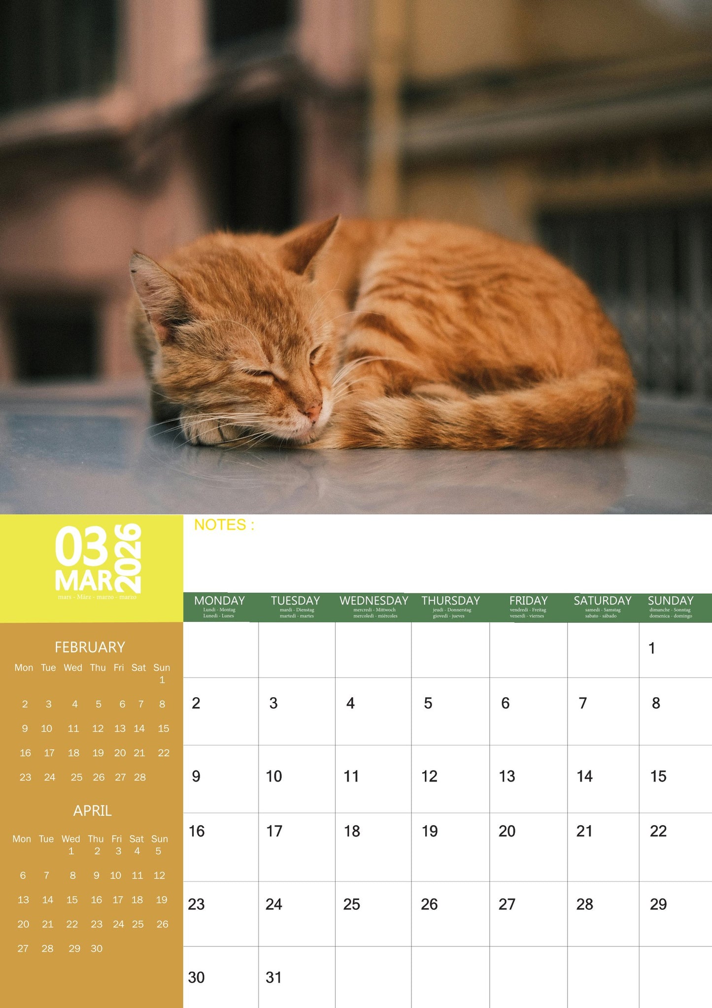 Cat Nap Calendar 2026 – M-PRA Range