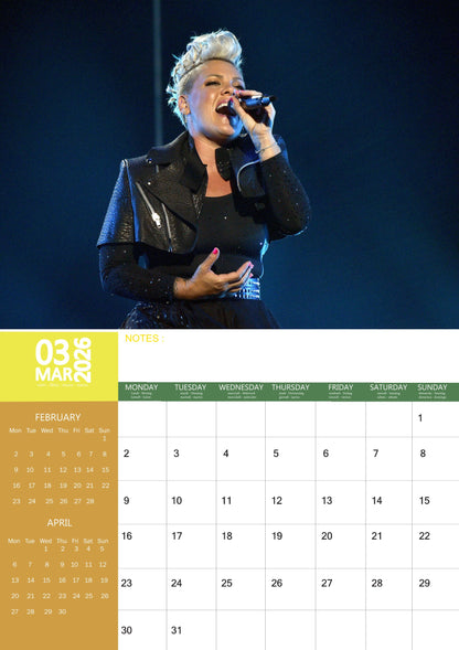 Pink Music Calendar 2026 – M-PRA Range