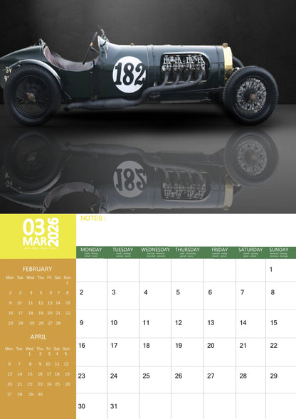 British Classic Cars Transport Calendar 2026 – M-PRA Range
