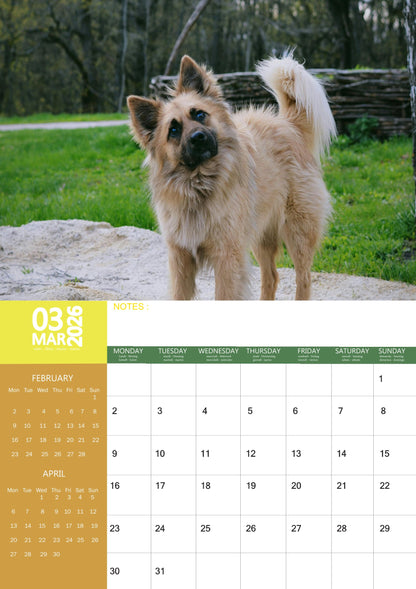 Keeshond Dog Calendar 2026 – M-PRA Range