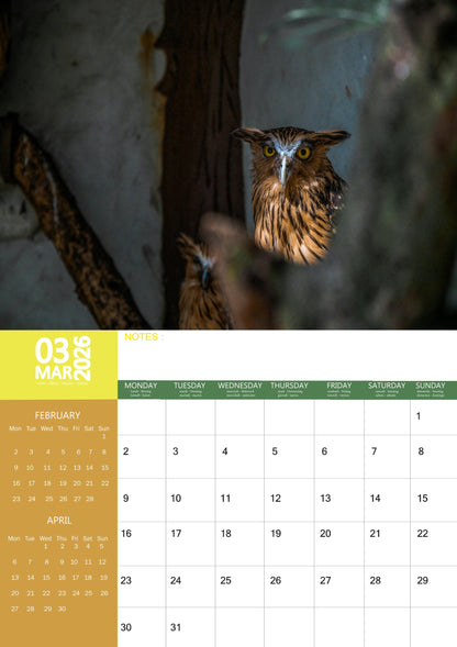 Owls Calendar 2026 – M-PRA Range