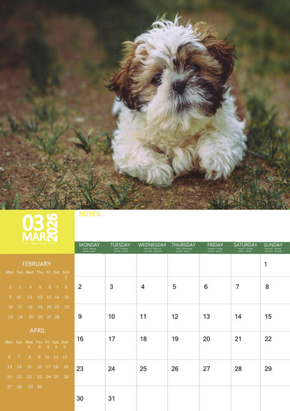 Shih Tzu Dog Calendar 2026 – M-PRA Range