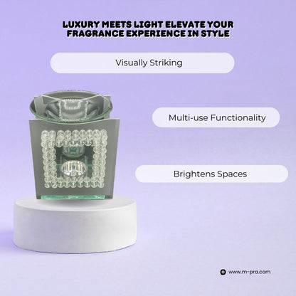 Square Mirror Finish Tea Light Wax Burner