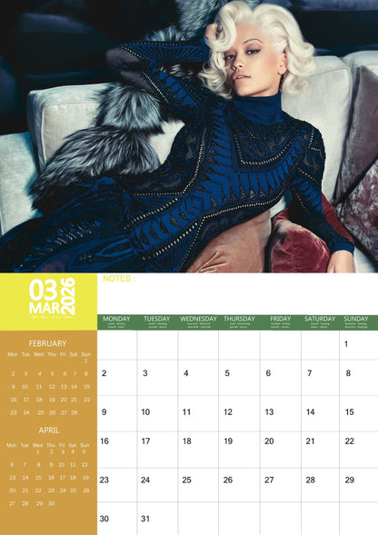 Rita Ora Music Calendar 2026 – M-PRA Range