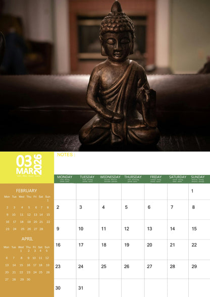 Meditation Sculpture Art Calendar 2026 – M-PRA Range