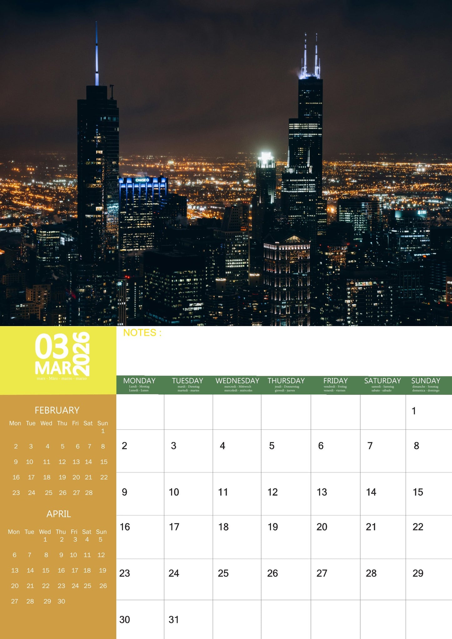 USA Calendar 2026 – M-PRA Range