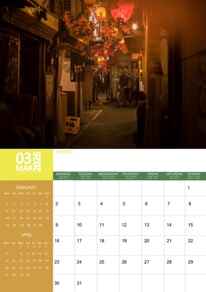 Japan Calendar 2026 – M-PRA Range