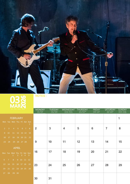 Bob Dylan Music Calendar 2026 – M-PRA Range