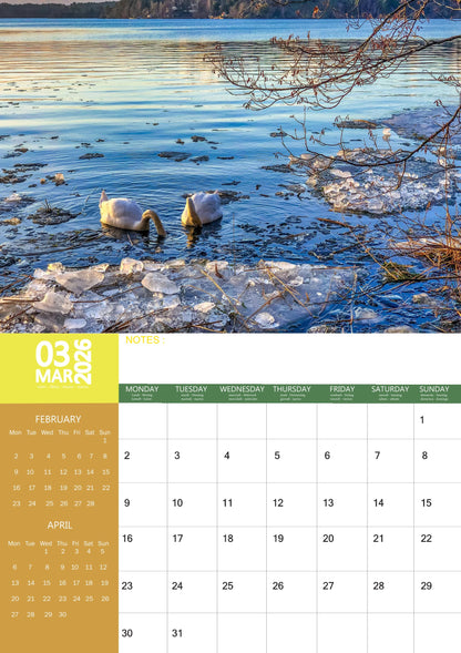 Sweden Calendar 2026 – M-PRA Range