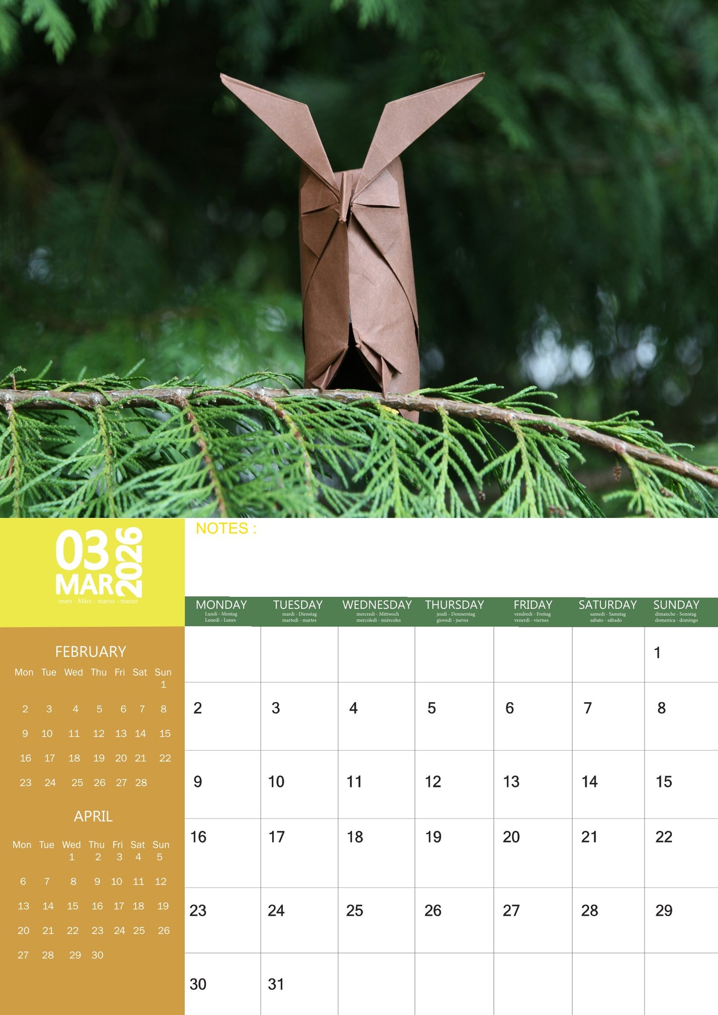 Origami Art Calendar 2026 – M-PRA Range