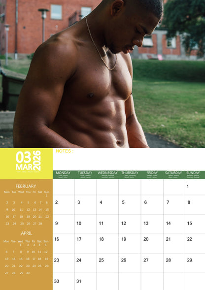 Ebony Male Calendar 2026 – M-PRA Range