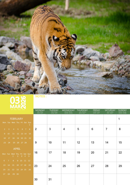 Tigers Calendar 2026 – M-PRA Range