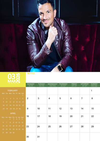 Peter Andre Celebrity Calendar 2026 – M-PRA Range