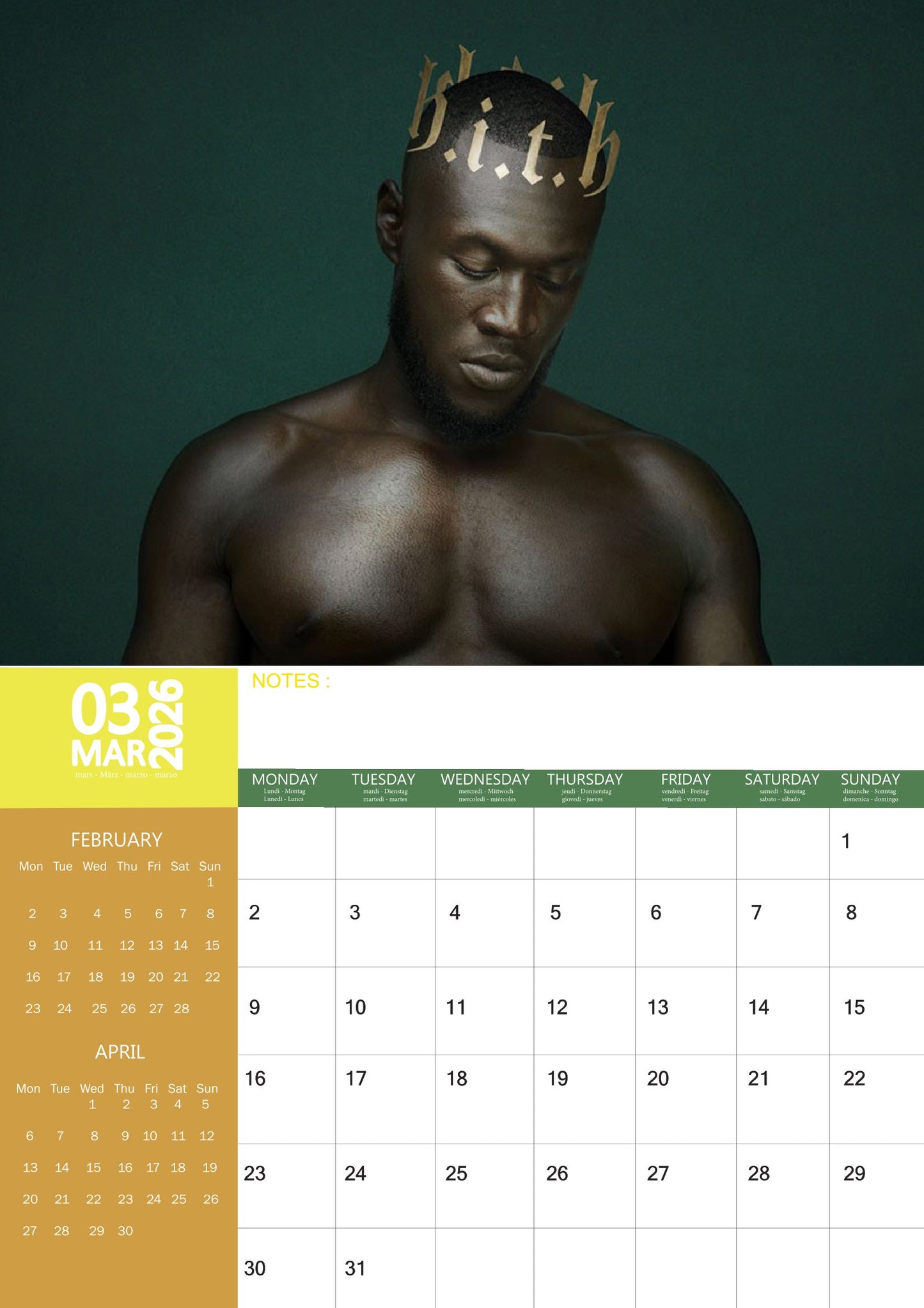 Stormzy Music Calendar 2026 – M-PRA Range