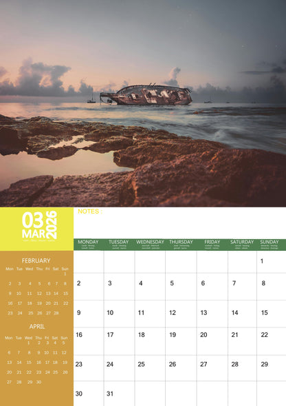 Mexico Calendar 2026 – M-PRA Range