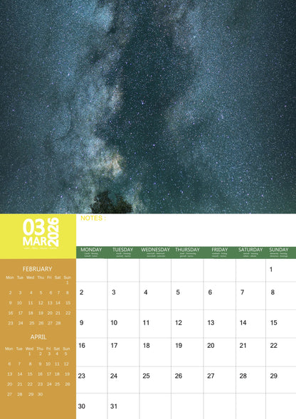 Space Bound Natural Calendar 2026 – M-PRA Range