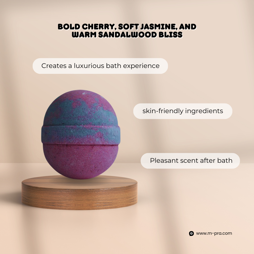 Lost Cherry Bath Bomb – Hand-Made Luxury with Fruity and Spicy Notes