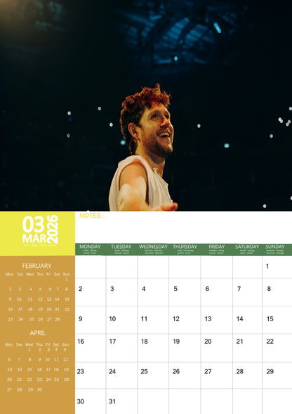 Niall Horan Music Calendar 2026 – M-PRA Range