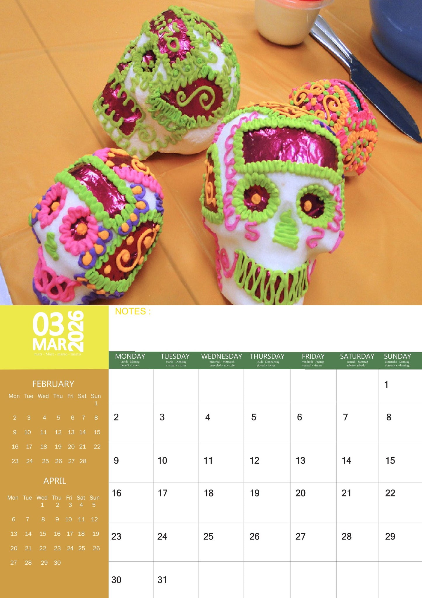 Sugar Skull Art Calendar 2026 – M-PRA Range