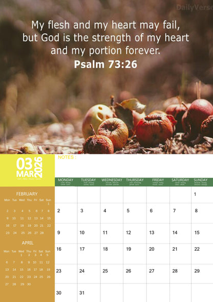 Bible Verses Art Calendar 2026 – M-PRA Range