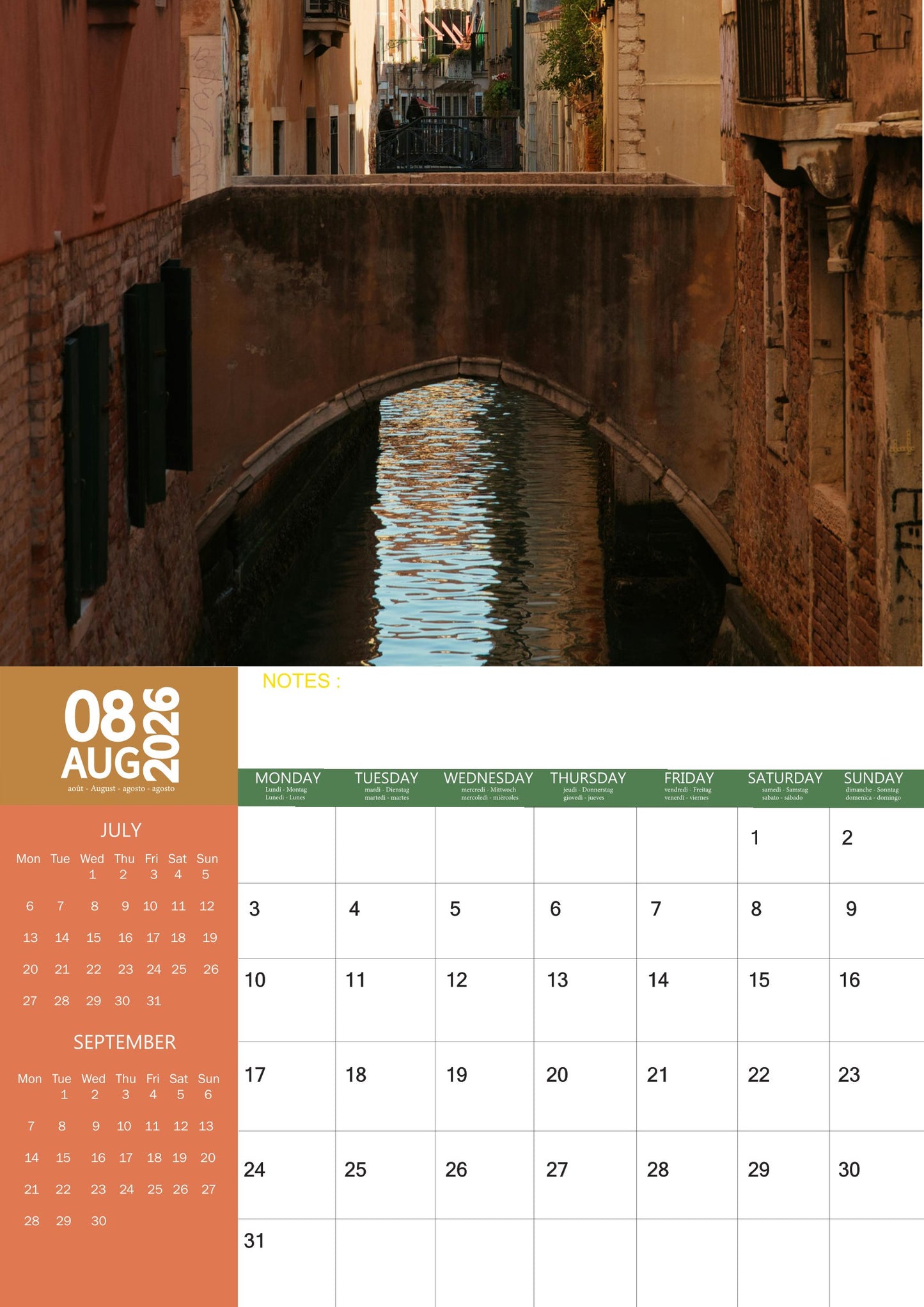 Romantic Europe Calendar 2026 – M-PRA Range