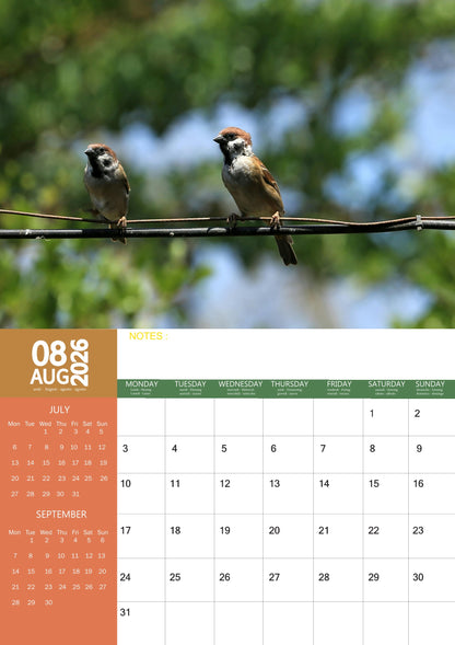 Garden Birds Calendar 2026 – M-PRA Range