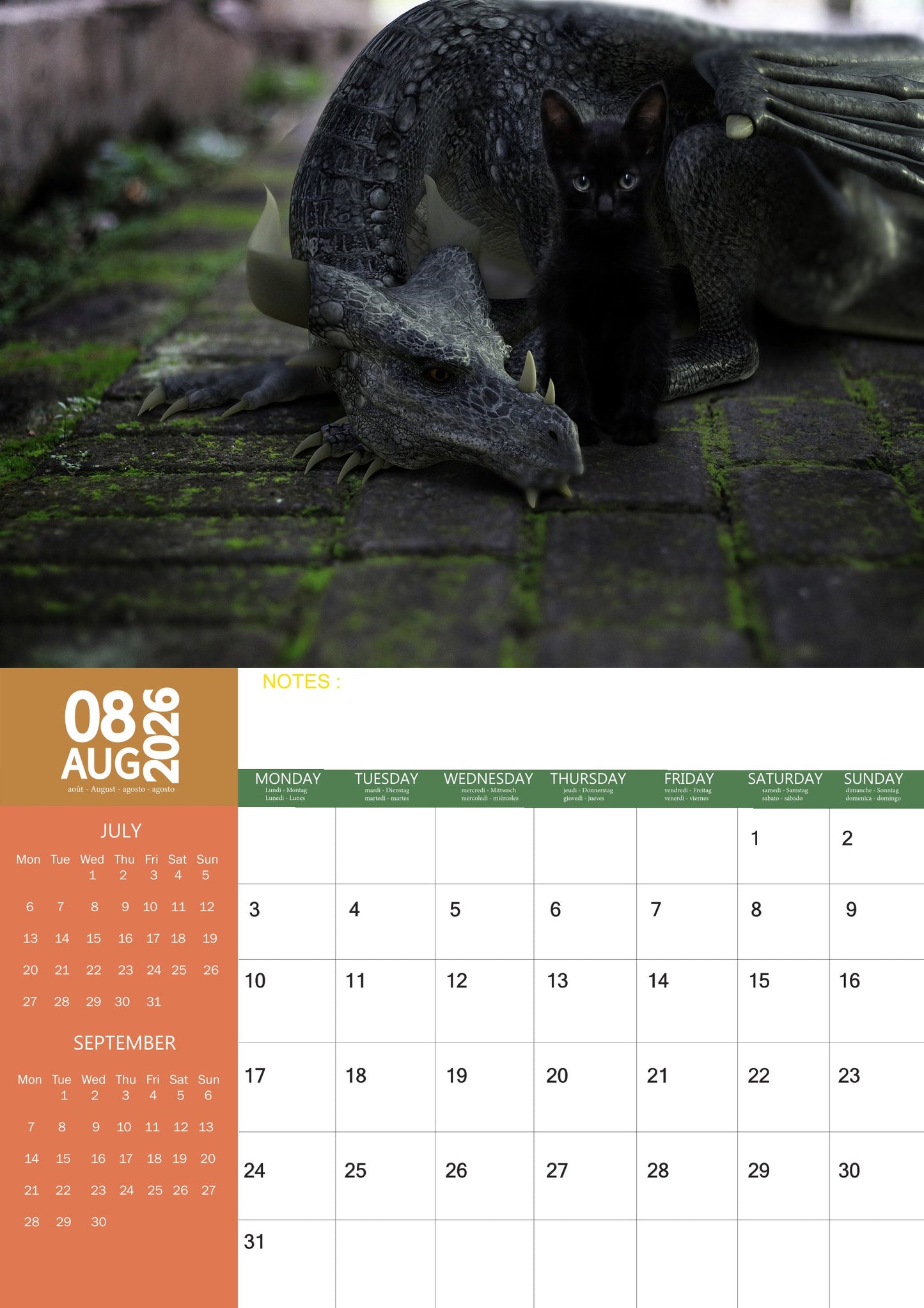 Dragon Fantasy Art Calendar 2026 – M-PRA Range