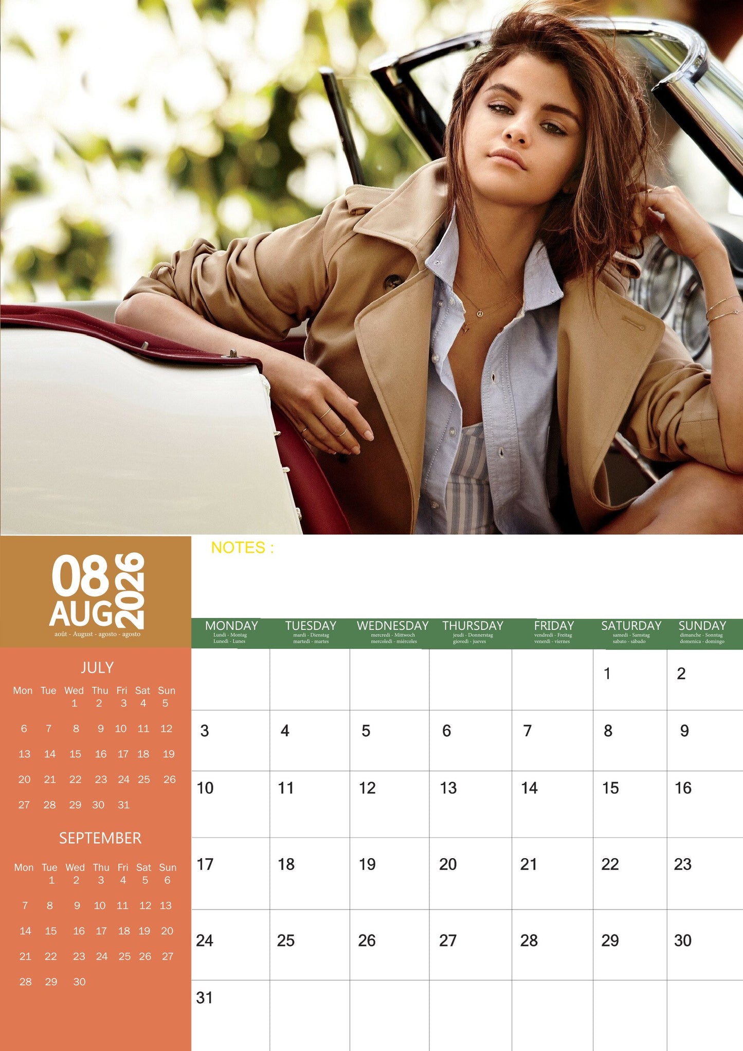 Selena Gomez Music Calendar 2026 – M-PRA Range