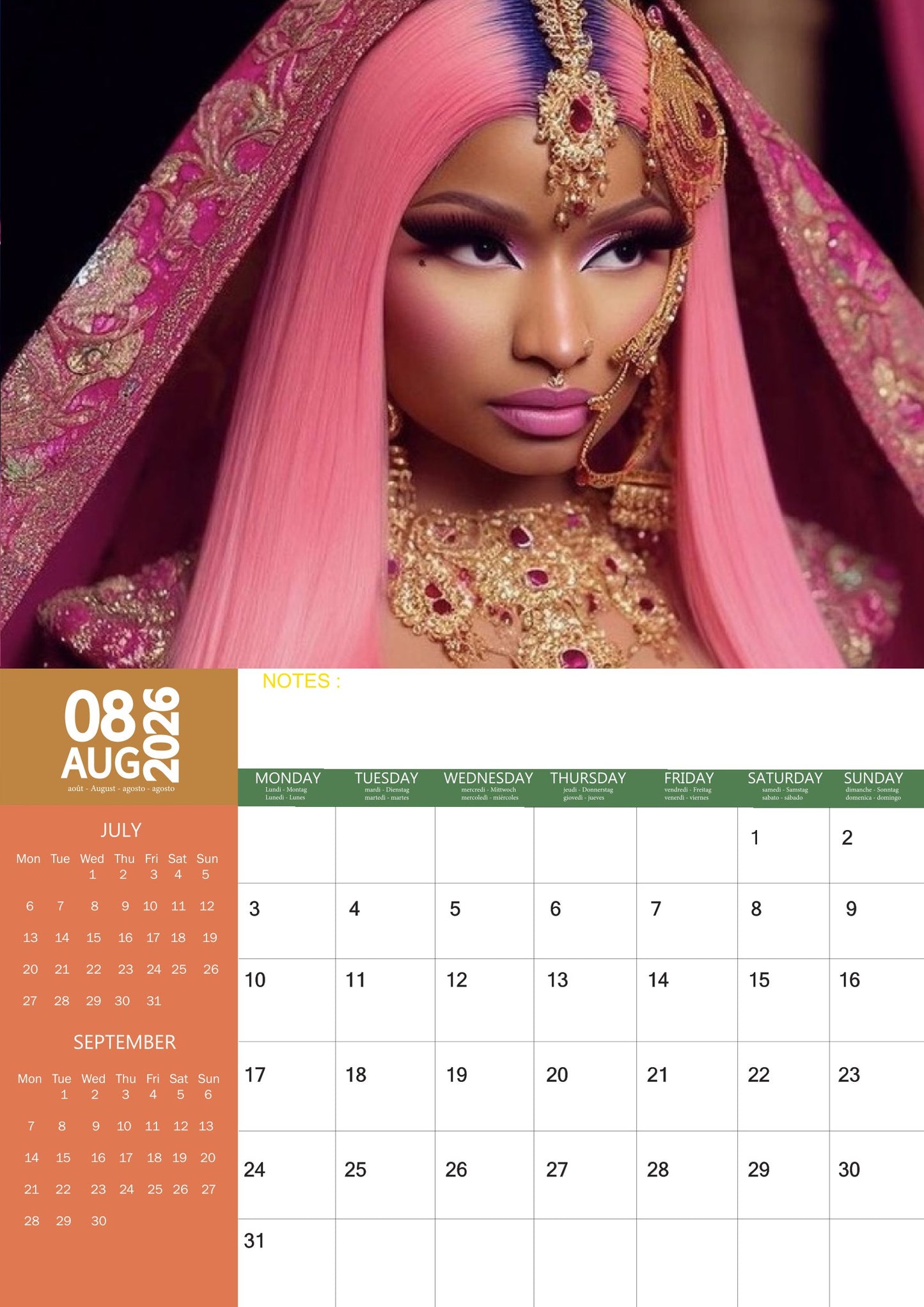 Nicki Minaj Music Calendar 2026 – M-PRA Range