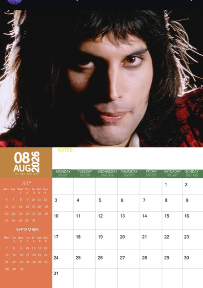 Freddie Mercury Music Calendar 2026 – M-PRA Range