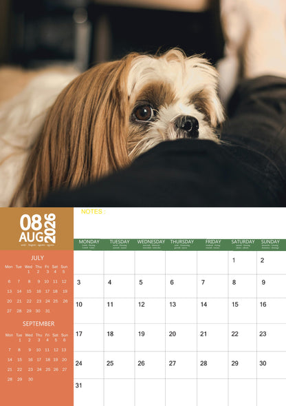 Shih Tzu Dog Calendar 2026 – M-PRA Range