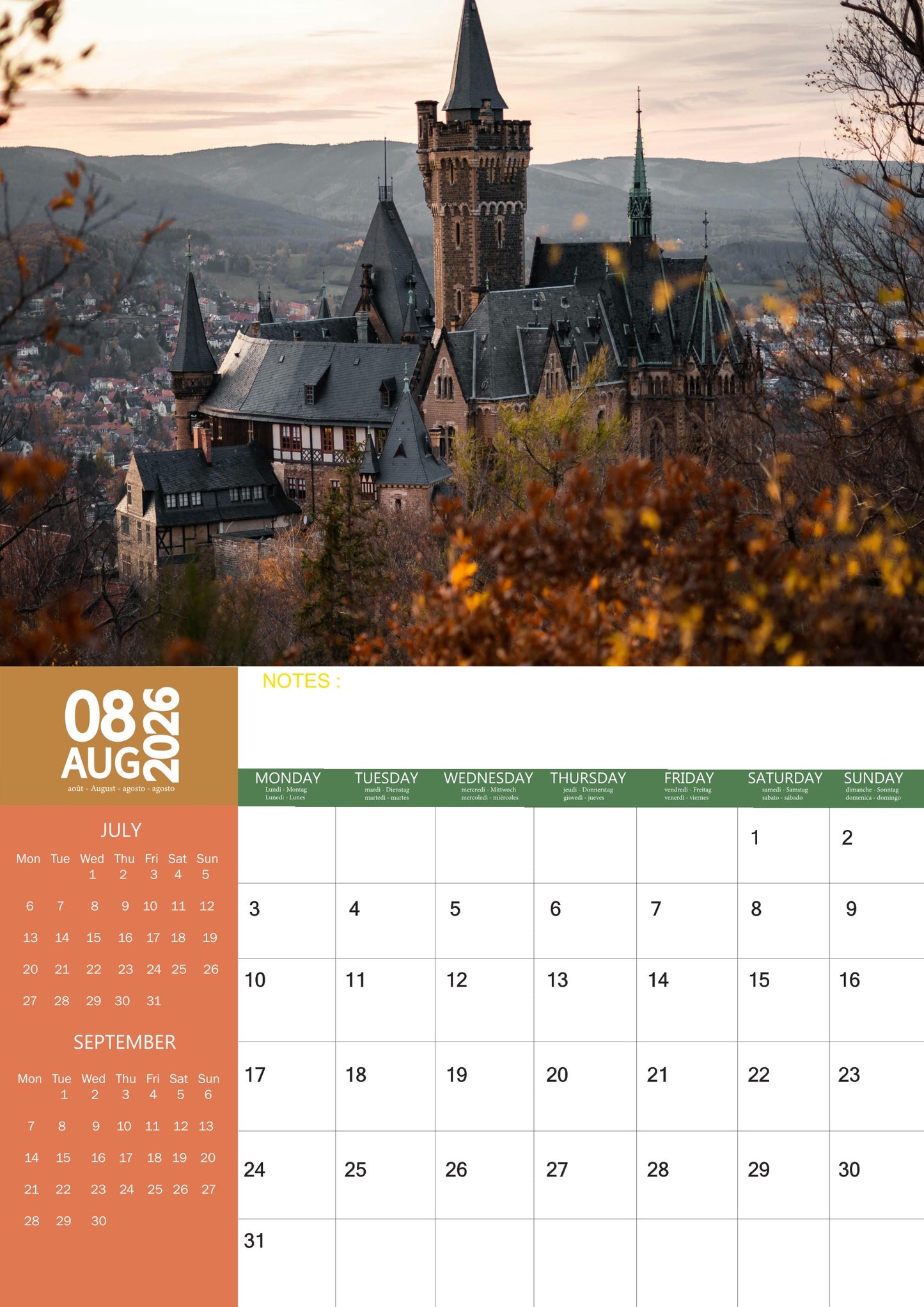 Germany Calendar 2026 – M-PRA Range