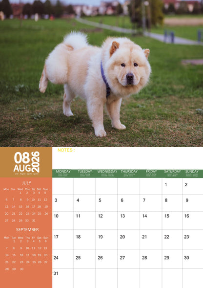 Chow Chow Dog Calendar 2026 – M-PRA Range