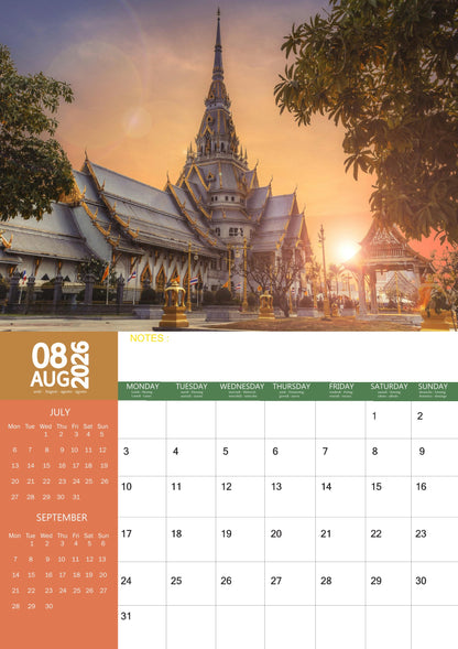 Thailand Calendar 2026 – M-PRA Range