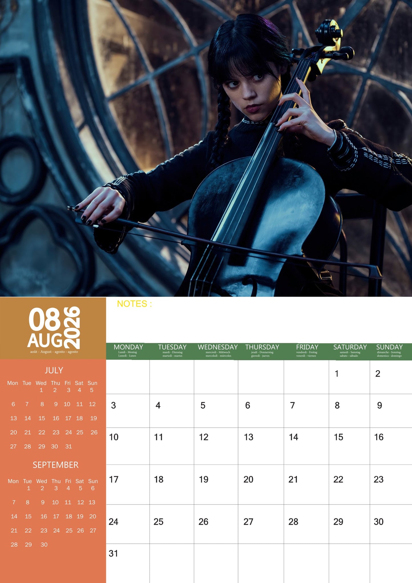 Jenna Ortega Celebrity Calendar 2026 – M-PRA Range