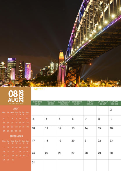 Australia Calendar 2026 – M-PRA Range
