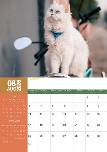 Persian Cat Calendar 2026 – M-PRA Range