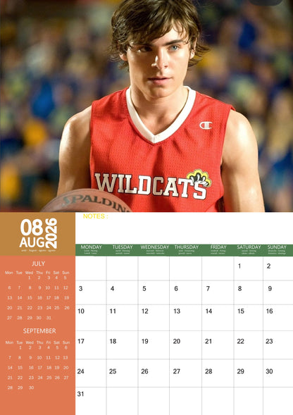 Zac Efron Celebrity Calendar 2026 – M-PRA Range