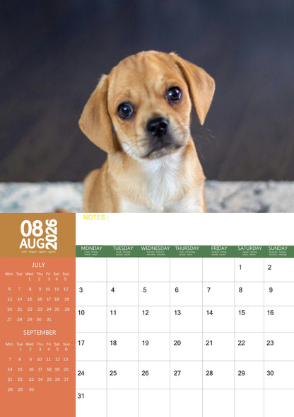 Puppies Dog Calendar 2026 – M-PRA Range