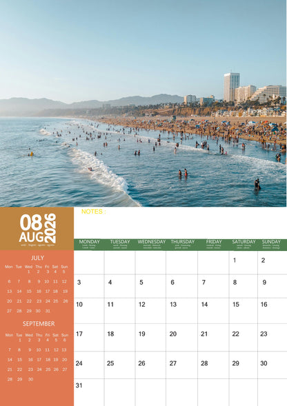 Los Angeles Calendar 2026 – M-PRA Range