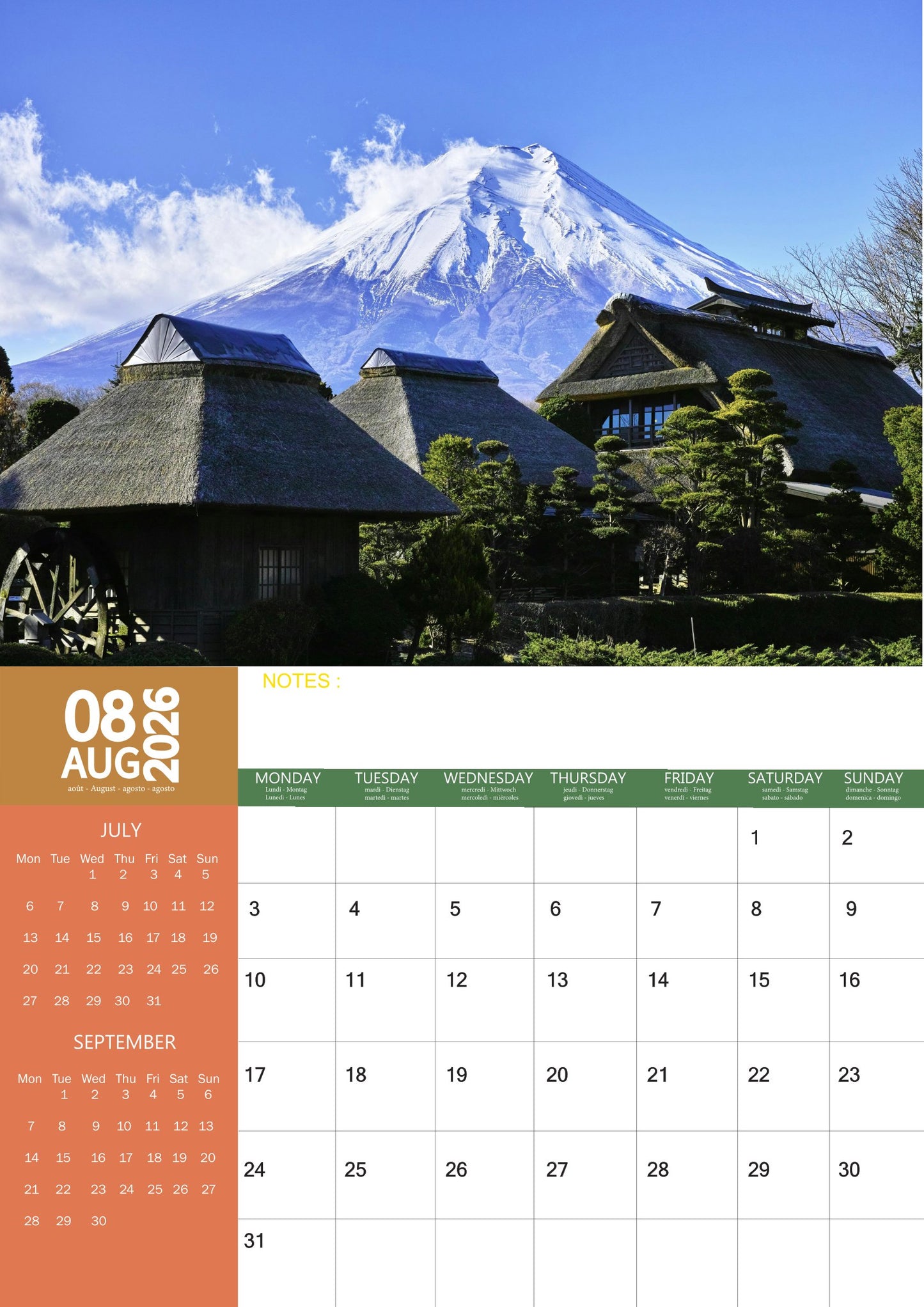 Japan Calendar 2026 – M-PRA Range