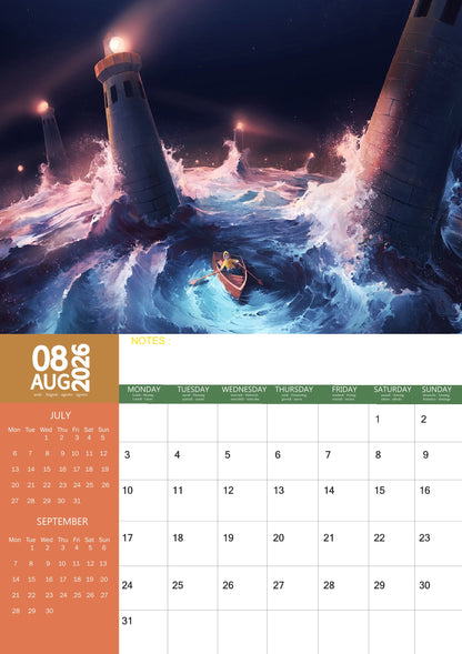 Modern Surrealism Art Calendar 2026 – M-PRA Range
