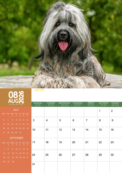 Lhasa Apso Dog Calendar 2026 – M-PRA Range