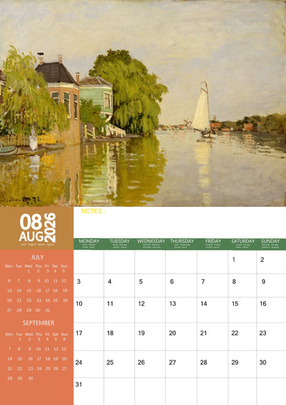 Monet Art Calendar 2026 – M-PRA Range
