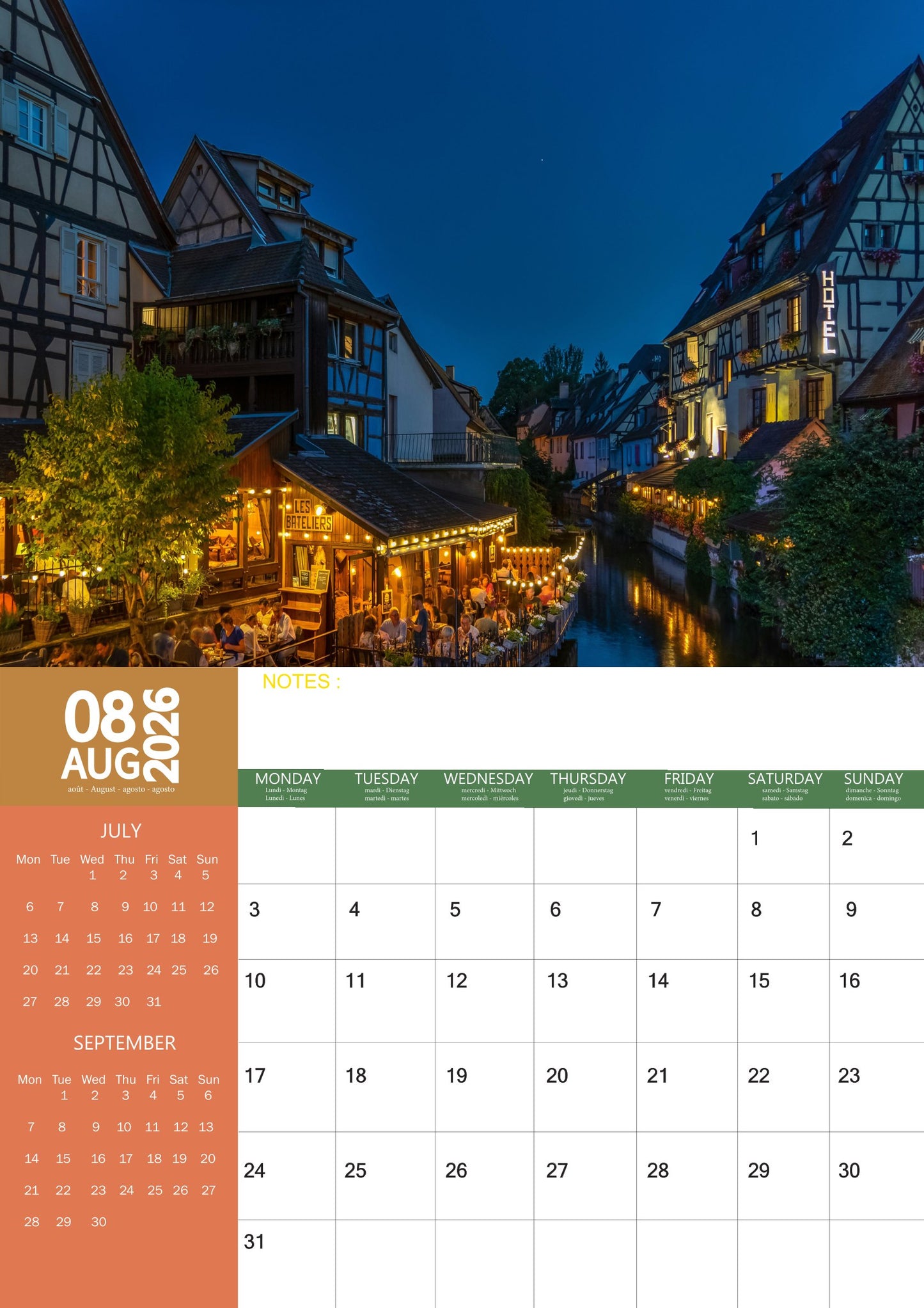 France Calendar 2026 – M-PRA Range