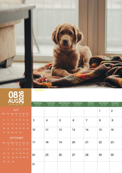 Golden Retriever Dog Calendar 2026 – M-PRA Range