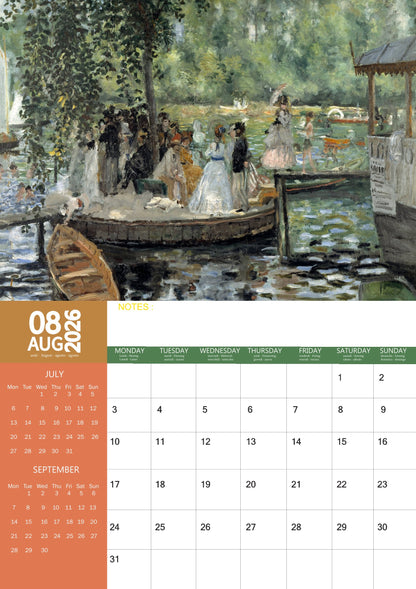 Renoir Art Calendar 2026 – M-PRA Range