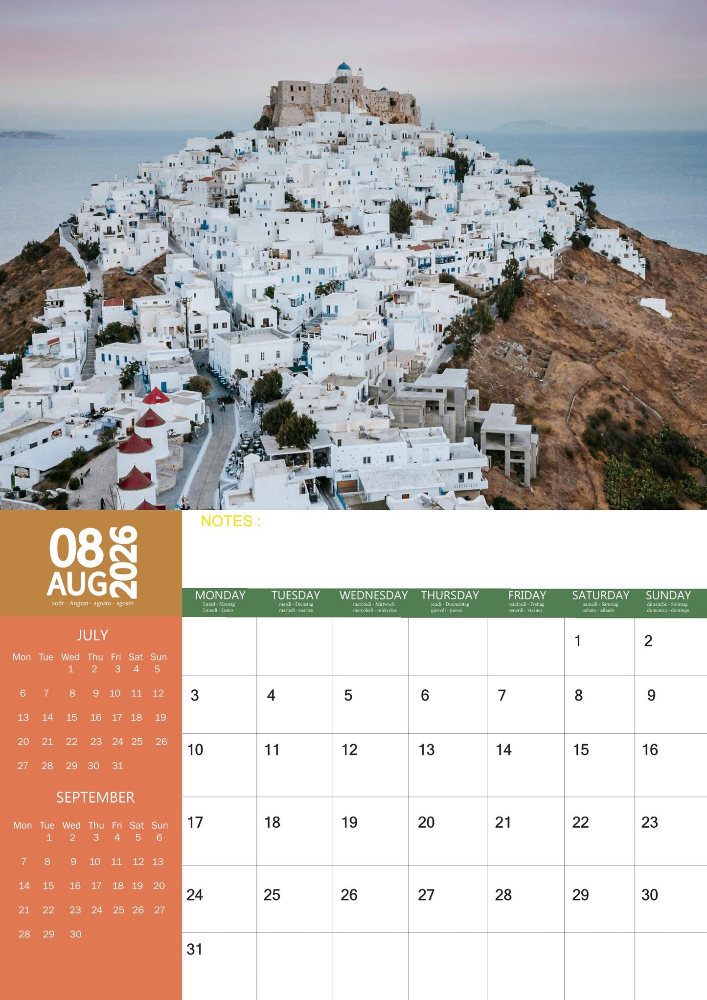 Greek Isles Calendar 2026 – M-PRA Range