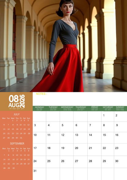 Audrey Hepburn Celebrity Calendar 2026 – M-PRA Range
